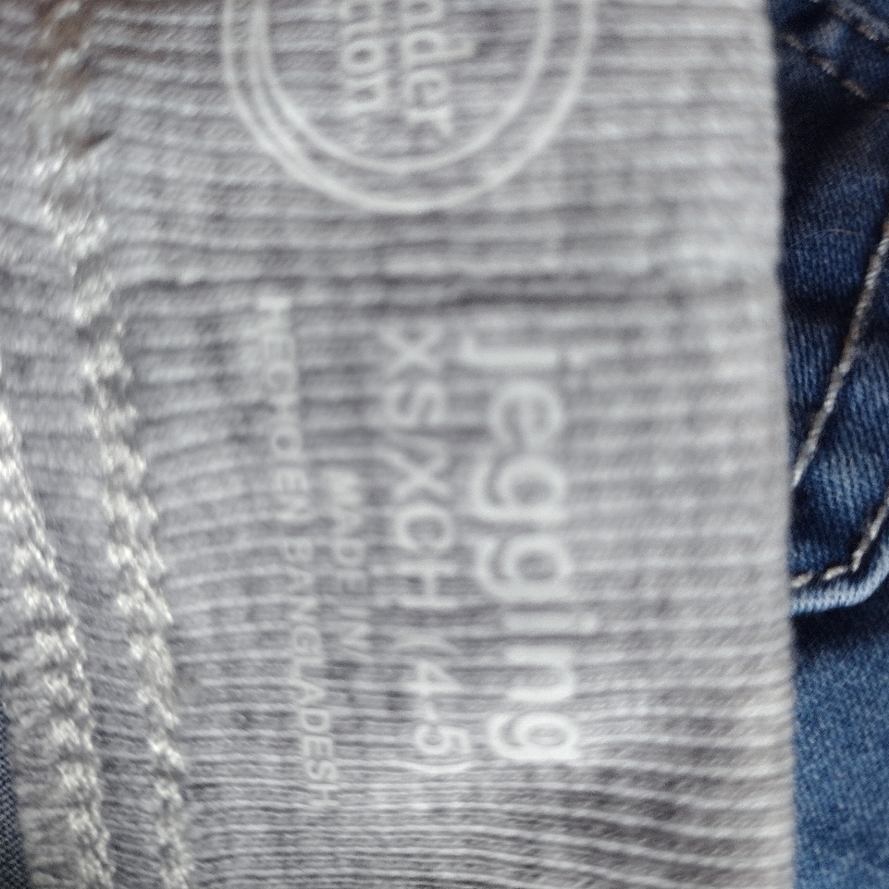 Xs toddler girl Jeggings stretch jeans 4-5 - Picture 5 of 5